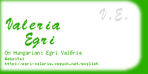 valeria egri business card